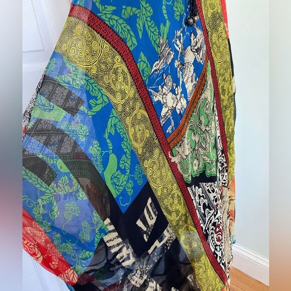 Y2K Save The Queen Mesh Printed Midi Decorated Dress Size M - Picture 6 of 15